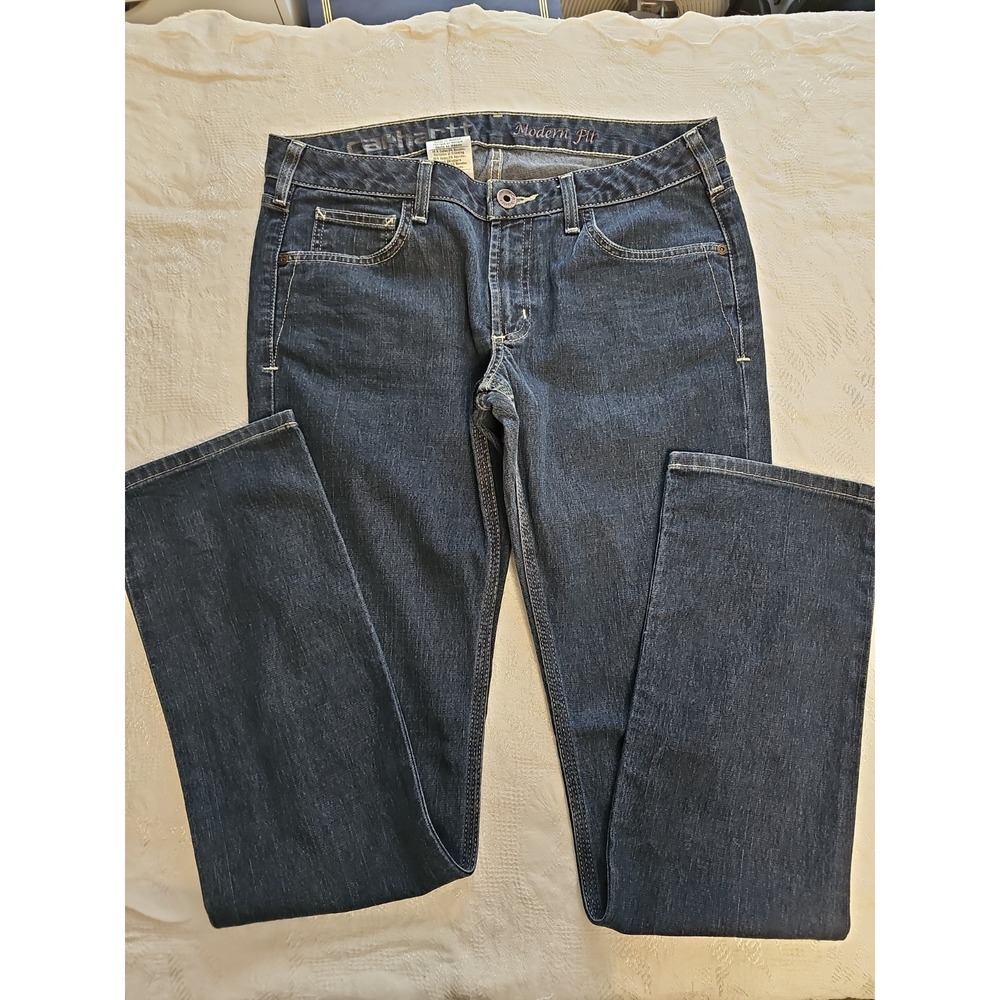 Carhartt Modern Fit Straight Leg Dark Wash Jeans 29x34